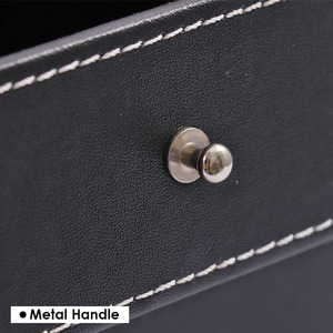 <span class=keywords><strong>Organizador</strong></span> <span class=keywords><strong>de</strong></span> Escritorio FOSKA, Apilable, con 3 Cajones, Porta Archivos <span class=keywords><strong>de</strong></span> Cuero con Asa Metálica para Guardar Artículos y Accesorios Diarios - Product Image 3