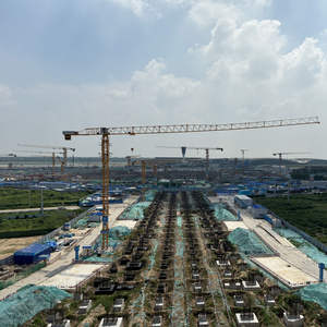 Grue à tour à plateau plat Dahan Qtz160-7013-10t, moteur, moment de levage nominal 160t.m, portée 70m, capacité de levage maximale 10 tonnes, 200m max - Product Image 5