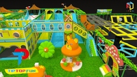 Tiptopfun Nouvelle aire de jeu souple High-Tech Jungle Adventure avec ponts oscillants et jeux interactifs