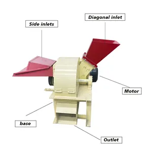 high efficiency top quality wood industry veneer blade chipper comprehensive horizontal grinder wood chipper machine