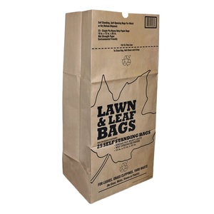 <strong>50</strong> <strong>Lb</strong> Food Waste Disposable Compost Compostable 100% Biodegradable Brown Craft Kraft Paper Garbage <strong>Bags</strong> - Product Image 4