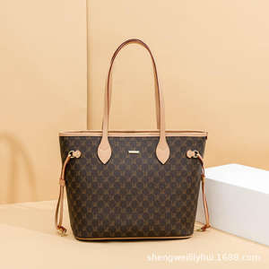 Sacs fourre-tout de luxe en cuir véritable imperméables et portables pour femmes avec fermeture éclair ouverte, sacs à main de voyage et de shopping - Product Image 6