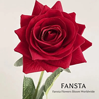 Rose artificielle à tige unique effet toucher réel, longue durée, en soie, grande rose à fleur unique pour arrangements, approvisionnement en gros pour la Saint-Valentin