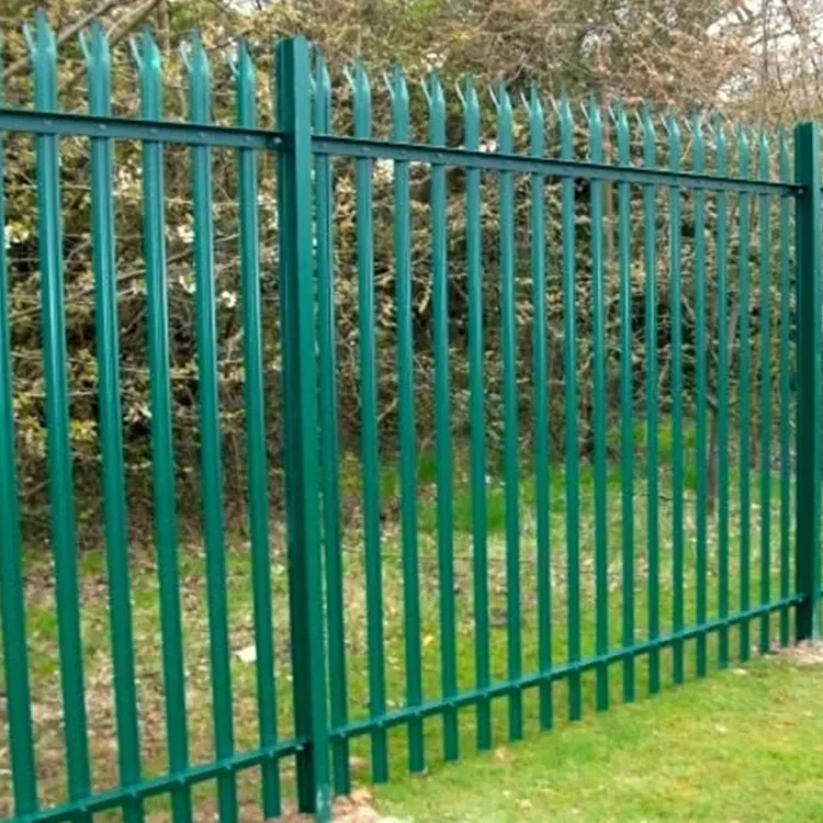 Hot selling steel palisade fencing design metal palisade euro fence manufacturer