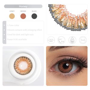 Freshgo <span class=keywords><strong>Lentilles</strong></span> oculaires 3 tons <span class=keywords><strong>Lentilles</strong></span> de contact colorées Pure <span class=keywords><strong>Hazel</strong></span> 14.5mm <span class=keywords><strong>Lentilles</strong></span> de contact de couleur pour les yeux mélangées - Product Image 3