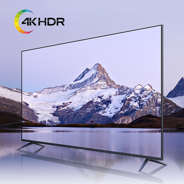 High Quality 4K UHD Smart TV Ultra-thin LED TV with Android OS Voice Remote WiFi BT Multi-Apps Support Home Smart TV Factory