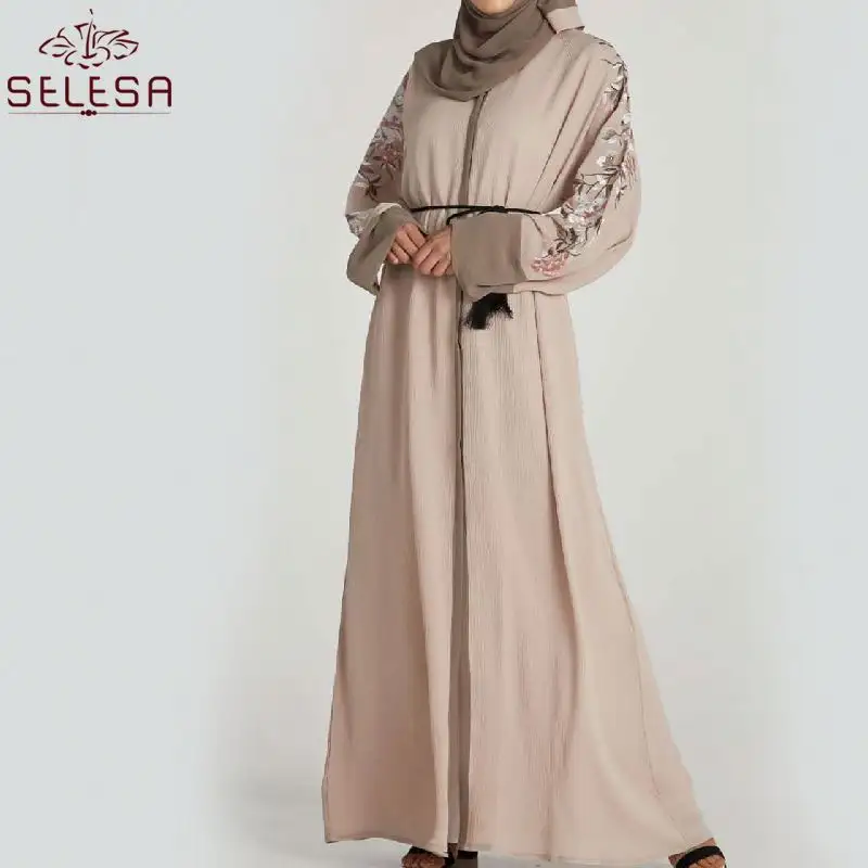 Dubai Kaftan Nieuwste Ontwerp Peplum Stijl Islamitische Gewaad Moslim Jurken Nieuwe Model Abaya