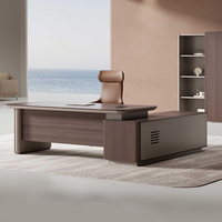 Bureau de direction moderne en forme de L, poste de travail de luxe pour PDG, directeur, table de travail pour bureau, mobilier design