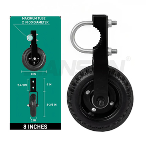 Heavy Duty 6 pouces 8 pouces Swing Gate Wheel Porte coulissante Double roue Clôture Porte Roues pour porte en bois - Product Image 1