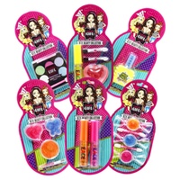 LK Set de Maquillaje Lavable Ecológico de Plástico para Niñas de 2 a 9 Años, Juguete de Simulación de Esmalte de Uñas Multicolor, Kit de Maquillaje Real