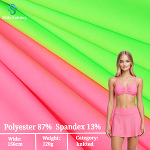 Tissu tricoté uni simple face 120 g/m² 87 % polyester 13 % élasthanne extensible pour maillots de bain et hauts de bikini - Product Image 1
