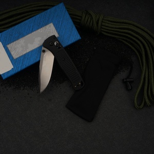 Navaja plegable Bugout 535 de acero inoxidable con hoja de punta caída, mango de plástico, liberación con perilla de pulgar, navaja de bolsillo con grabado láser profesional. - Product Image 4