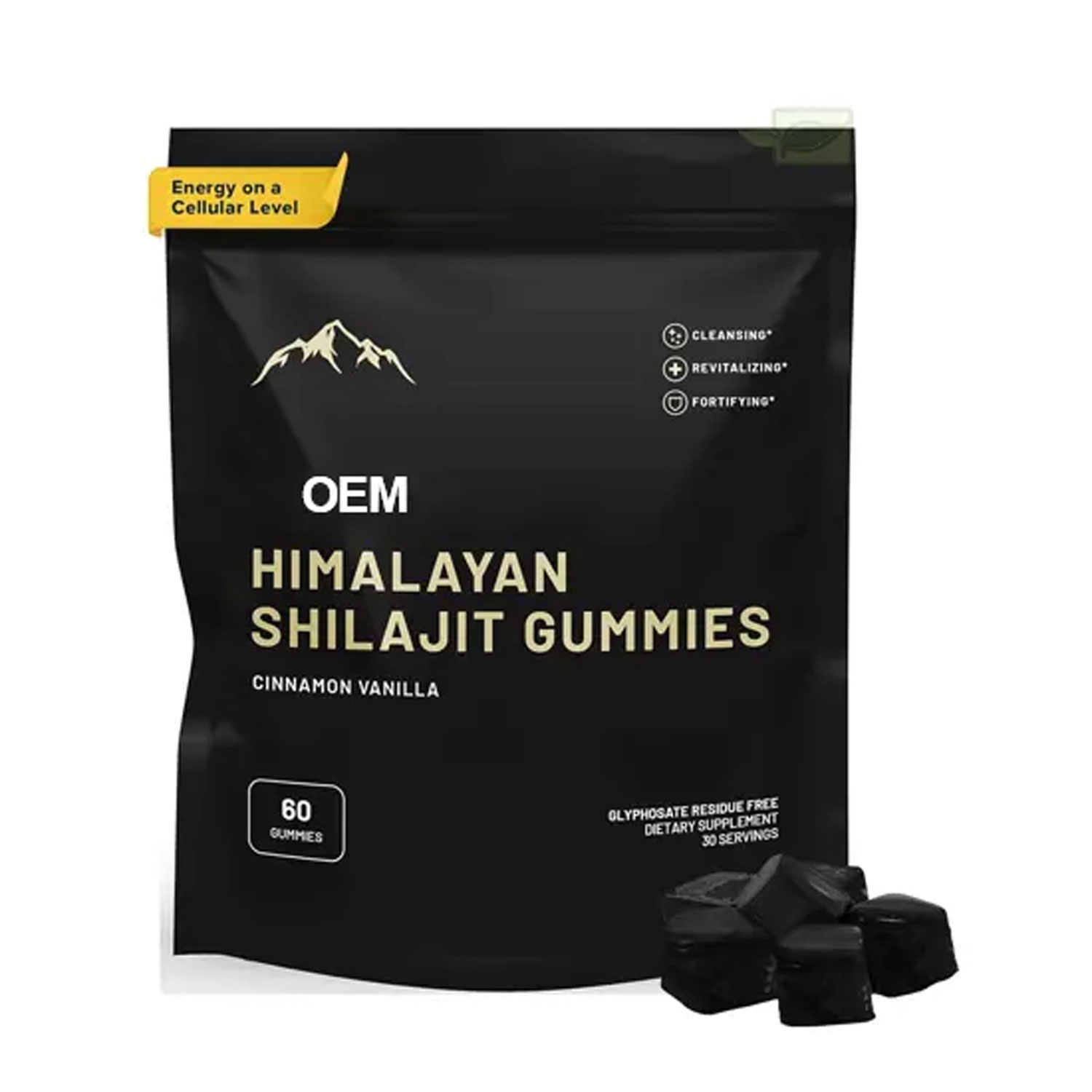 OEM Pure Shilajit Gummies with Rich in Minerals Vitamins Shilajit Resin Natural Himalayan for Energy Support and Brain Memory