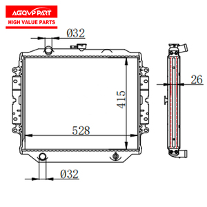 Système de refroidissement automobile, liquide de refroidissement du moteur, <span class=keywords><strong>radiateur</strong></span>, <span class=keywords><strong>radiateur</strong></span> à noyau en aluminium pour ISUZU TFR GAS MT RADIATOR 8970936910 - Product Image 3