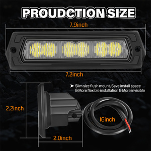 Feux de route ultra lumineux de 7,8 pouces 60W à faisceau large, montage encastré, barre <span class=keywords><strong>LED</strong></span> <span class=keywords><strong>12V</strong></span> pour tracteur, SUV, UTV, 4x4, voiture, camion - Product Image 2