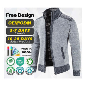 High Quality Custom OEM Breathable Men's <b>Sweaters</b> <b>Long</b> Sleeves Wool <b>Sweater</b> Custom Knitted <b>Cardigan</b> Zipper Men's <b>Sweater</b> - Product Image 1