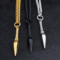 Collier pendentif MECYLIFE Kunai, pendentif anime, pendentif pointe de flèche en acier inoxydable, colliers pour hommes