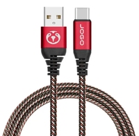 Vietnam RoHS certificado USB 2,0 tipo C cargador tipo PVC Nylon Cable 1M trenza Android Video Game Player Power Bank usuarios de computadoras