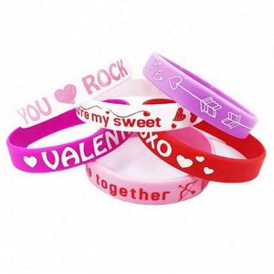 Bracelet en silicone personnalisé pour la Saint-Valentin, bracelet promotionnel professionnel pour événement - Product Image 1