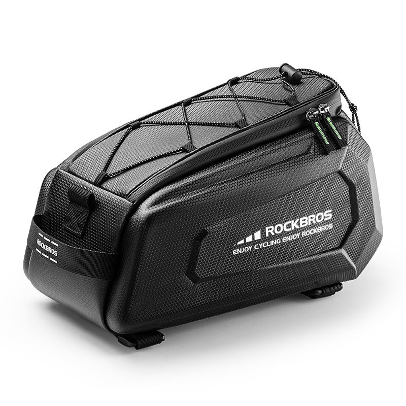 Rockbros Hot Sale Bike Bicycle Rear Shelf Rack Bag Hard Shell Waterproof Seat Trunk Bag Bicycle Rack Rear Carrier Bag