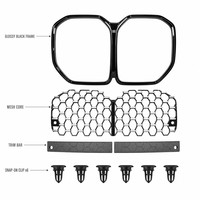 Calandre avant G26 OE 51139466882, ajustement direct, cadre noir brillant, maille nid d'abeille argentée, pour BMW Série 4 Gran Coupé I4