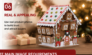 Custom Cardboard Gingerbread House Shaped Advent <b>Calendar</b> Fillable 3D Christmas Countdown Tabletop Decoration Wholesale Supplier - Product Image 5