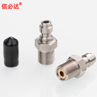 Adaptor Sambung Cepat Stasiun Pengisian HP Baja Tahan Karat 8mm Laris Manis, Ulir 1/8 BSPP untuk Pcp