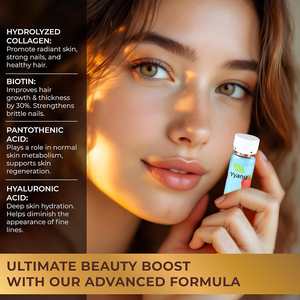 Boisson beauté à la biotine, collagène, acide hyaluronique, multivitamines, saveur fraise, faible teneur en sucre, pour des ongles forts et une peau éclaircie (OEM/ODM). - Product Image 3