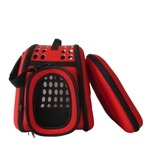 Şeffaf çok delikli nefes kedi sırt çantası moda katlanabilir köpekler için katlanabilir seyahat özelliği ile evcil hayvan taşıyıcı - Product Image 5