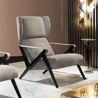 Chaise de luxe légère italienne chaise de canapé simple en cuir moderne simple pour villa salon fauteuil simple haut de gamme