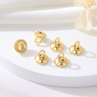 Collier en perles fait main plaqué or 14 carats avec un fermoir à double trou caché pour accessoires de bijoux DIY