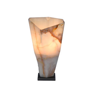 Lampe de table en jade géométrique luxueuse en pierre naturelle LED écologique moderne pour chambre d'hôtel - Product Image 4