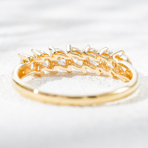 Bague de mariage en or massif 18 carats RST avec diamant de laboratoire taille marquise 2,5*4 mm - Product Image 5