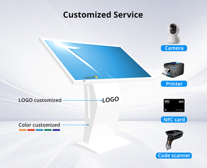 32 43 50 55 Zoll 2K 4K <span class=keywords><strong>Android</strong></span> Lcd Smart Digital Mobiler Boden Stehender interaktiver Multi-Touch-Kiosk-Bildschirm - Product Image 5