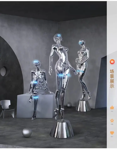 Ecojas Bắc Âu khí quyển phòng khách Đèn Sáng Tạo Giữ Bóng hình học nhựa khách sạn hiện đại con người người người đàn ông cơ thể điêu khắc Đèn sàn - Product Image 3