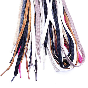 Lacets de chaussures Olian de haute qualité, épais, en polyester double couche, 8 mm de large, colorés, plats, lacets pour baskets NB - Product Image 4