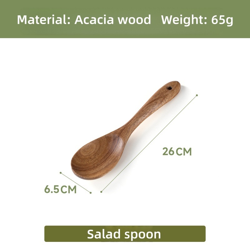 Wood Color  style C  Salad spoon
