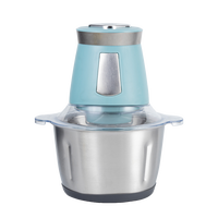 SENFE Elektrischer Küchenzerkleinerer Fleischwolf Mixer Edelstahlklingen AC-Motor 350W 1,1-2L Fassungsvermögen CE-Zertifiziert