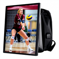 Écran publicitaire portable LCD 21,5 pouces avec écran tactile, luminosité de 1000 nits, panneau d'affichage mobile, lecteur publicitaire automatique, système d'exploitation Android