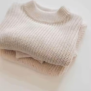 Ensemble de vêtements en tricot personnalisé deux pièces unisexe pull et pantalon en coton intégral pour bébés et enfants - Product Image 2