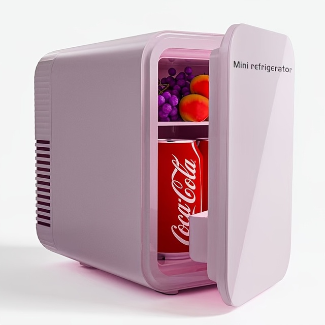 Mini Fridge 4 Litre/6 Can USB Plug-in Portable Cooler Warmer for Bedrooms RV/Travel/Skincare Cosmetics/Fruit Drinks White
