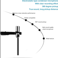 Petit microphone cravate filaire pour téléphone et chant - Léger et portable