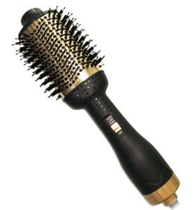 Salon Multifonction Or Sèche-Cheveux et Volumateur Styler Peigne Air Chaud Ovale Brosse Coiffante - Product Image 4