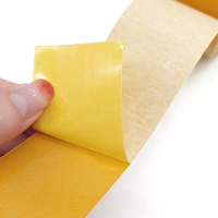 Papier crêpe jaune ruban de tapis double face ruban auto-adhésif à usage général pour la pose de sol