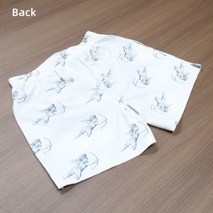 Men's White Cotton Shorts With Character Print Casual <b>Elastic</b> Waist Breathable Short Length High Quality Fabric Shorts - Product Image 1