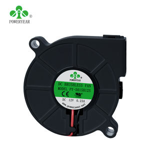 พาวเวอร์เยียร์ 5015 โบลเวอร์ 5V12V พัดลมระบายอากาศในรถยนต์ ตู้ปลา โคมไฟต้นไม้ เครื่องกำจัดขน โบลเวอร์ไมโครดีซี - Product Image 1