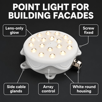 Luz Decorativa LED de Aluminio Tipo Loto, IP65, DC24V, 5W, DMX512, RGB, RGBW, para Fachadas de Edificios, Centros Comerciales y Paisajismo