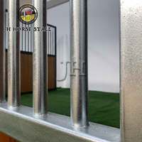 Panneau frontal de box pour chevaux JH Horse Stable Barn Equestrian en bambou, bois et métal, style européen, avec porte coulissante