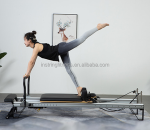 Equipo de Pilates Reformer de Aluminio Portátil para Gimnasio en Casa, Estudio, Fitness, Yoga y Ejercicio Comercial, con Base de Aleación - Product Image 5