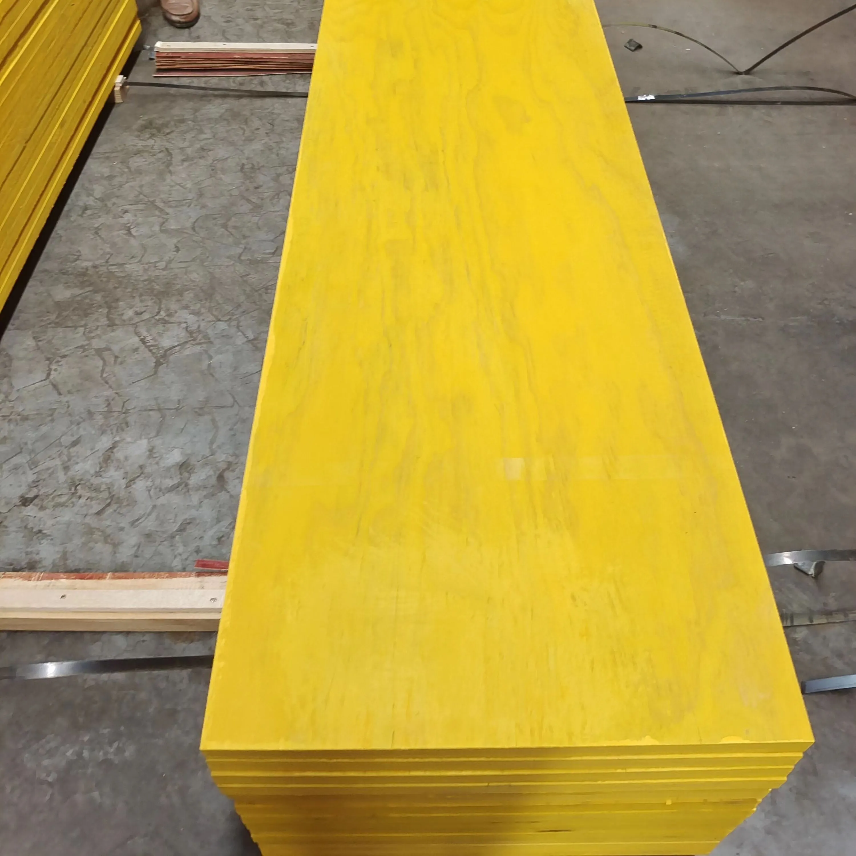 Yellow Wood Board Construction Shuttering Panels Concrete Formwork